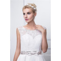 sleeveles beaded embroidery bodice accept taffeta wedding dress